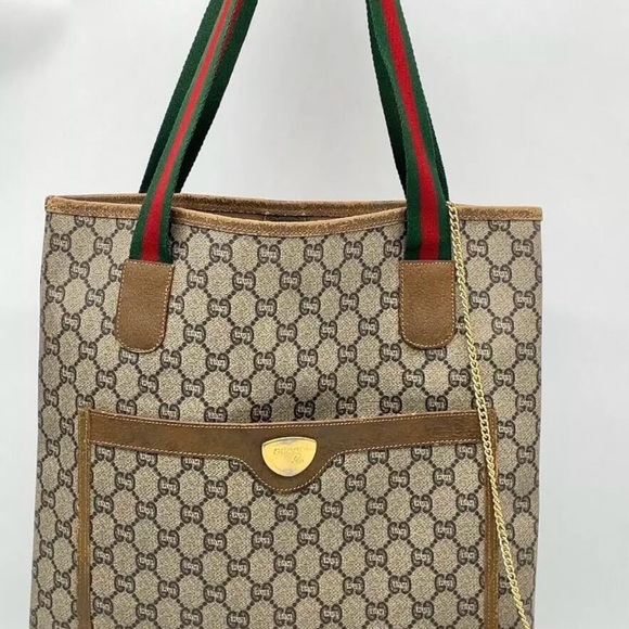 Gucci GG PVC Sherry Line Tote Bag - Picture 4 of 17